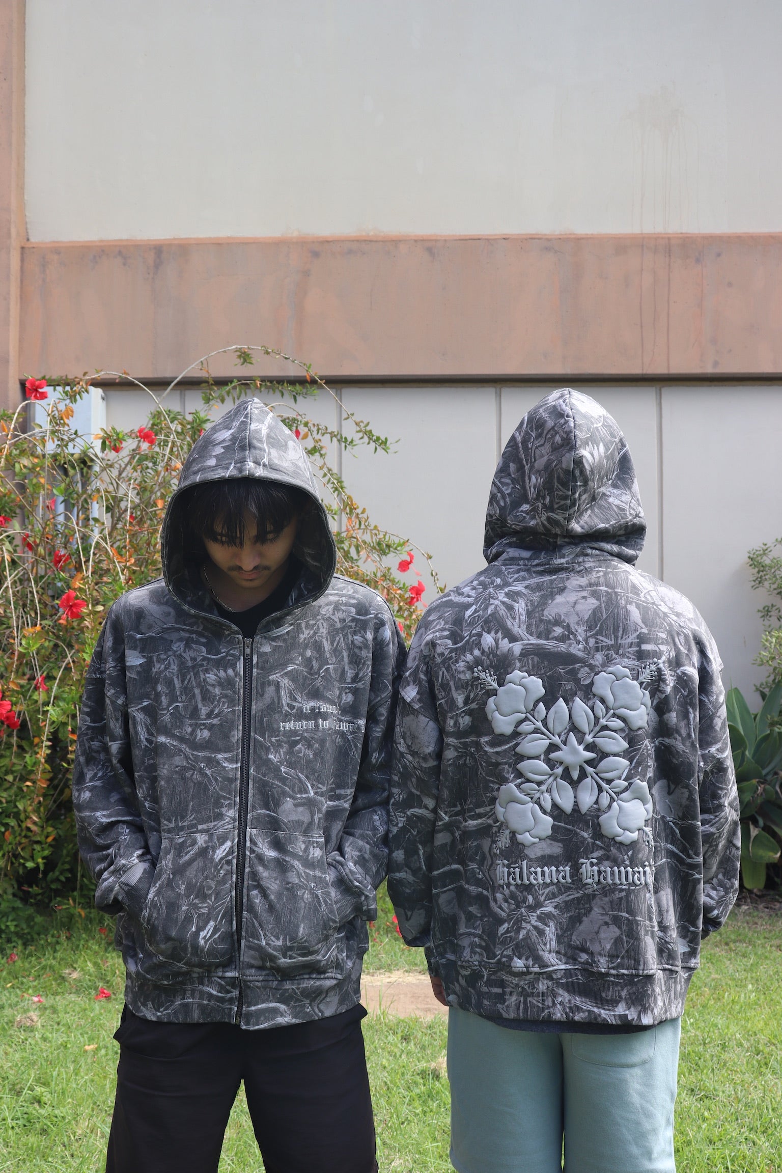 Grey Hawai'i Camo Zip Up Hoodie – Hālana Hawai'i