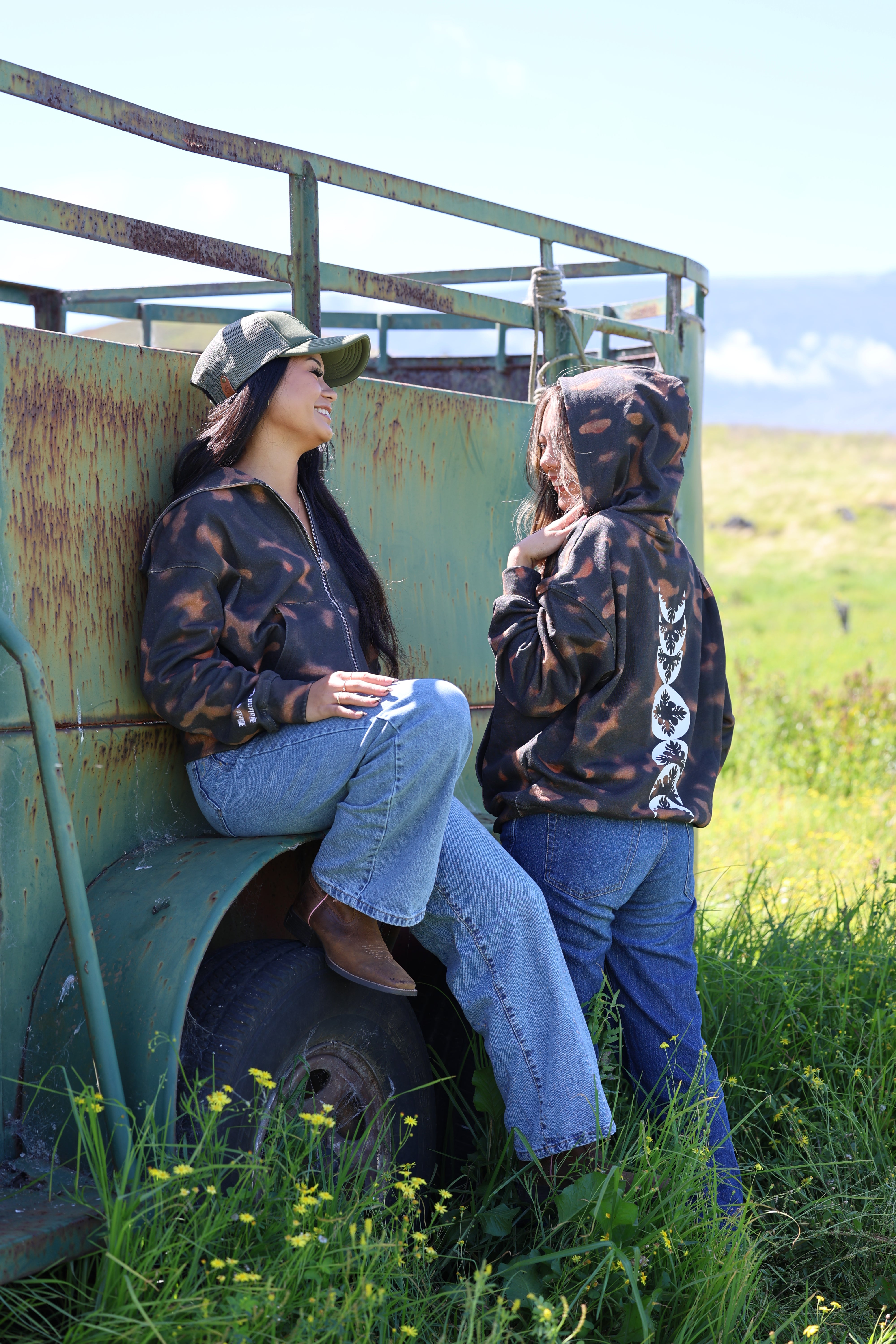 Tortie-Camo Mahina Zip-Up Hoodie – Hālana Hawai'i