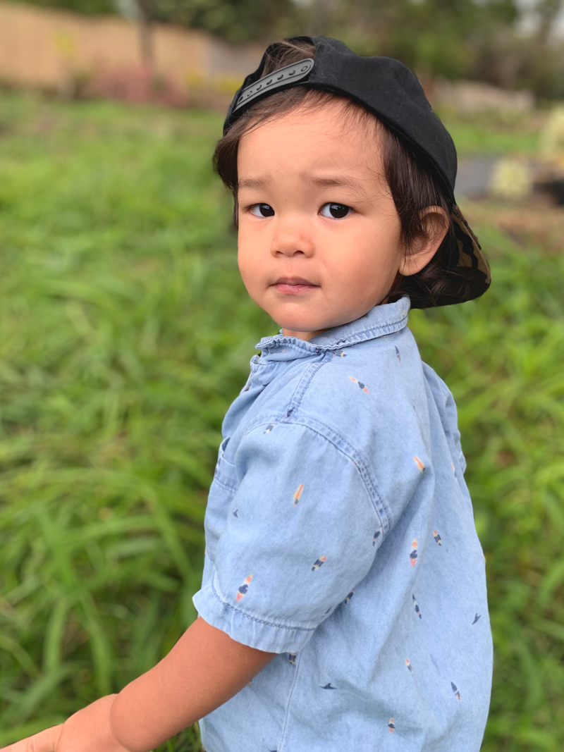 Black and Camo Snapback Pāpale